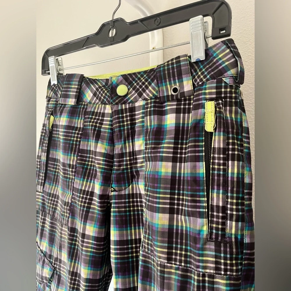 Burton girls Plaid Snow Pants - Picture 2 of 9